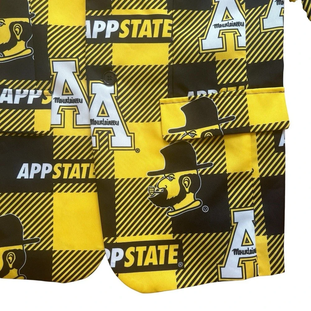 Top Drawer App State Mountaineers Blazer Jacket Men S Black Gold Game Day Yosef